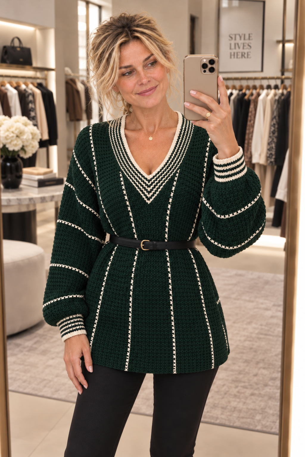 Pull en maille col V Célia pour femme – vue 5