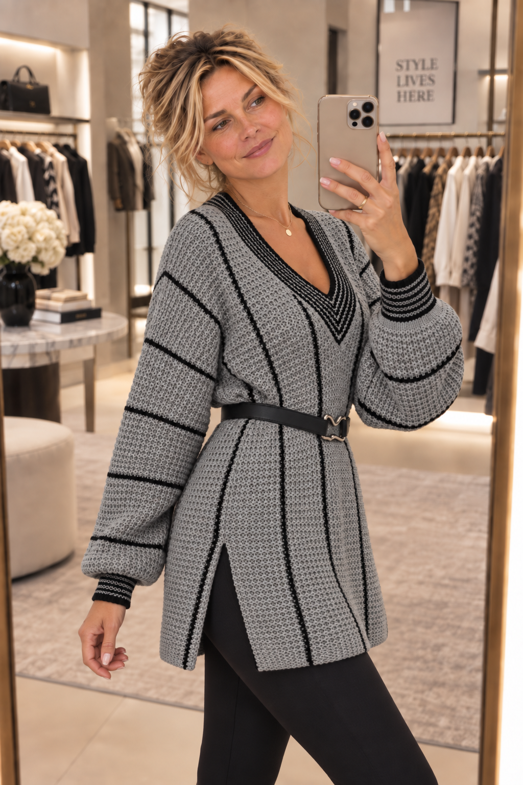 Pull en maille col V Célia pour femme – vue 6